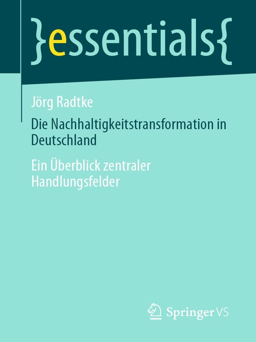 Title details for Die Nachhaltigkeitstransformation in Deutschland by Jörg Radtke - Available